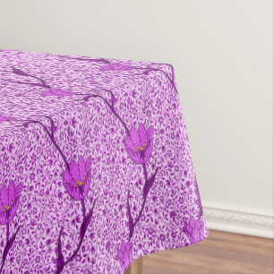 Jugendstil-Tulpen-Damaskus, Veilchen und Orchidee Tischdecke