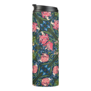 Jugendstil-Tulpen-Garten Thermosbecher