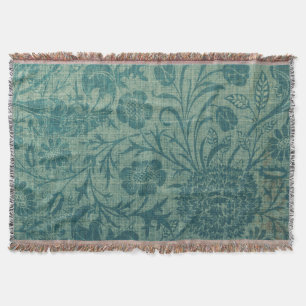 Jugendstil, Türkis, William Morris Stil, floral, c Decke