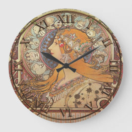 Jugendstil-Uhr Große Wanduhr