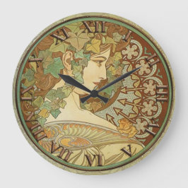 Jugendstil-Uhr Große Wanduhr