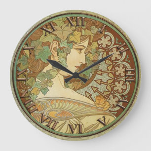 Jugendstil-Uhr Große Wanduhr