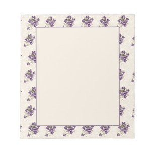 Jugendstil-Veilchen-Blumenmuster Notizblock