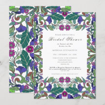 Jugendstil vintage blaue rosa florale Hochzeit