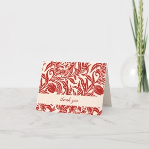 Jugendstil-Vintage-Blumenmuster Dankeskarte