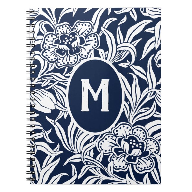 Jugendstil-Vintage-Blumenmuster  Notizblock (Vorderseite)