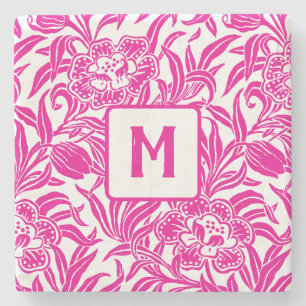 Jugendstil Vintage Botanisches Florales Muster Steinuntersetzer