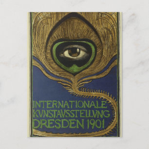 Jugendstil vintage internationale Ausstellung Klin Postkarte