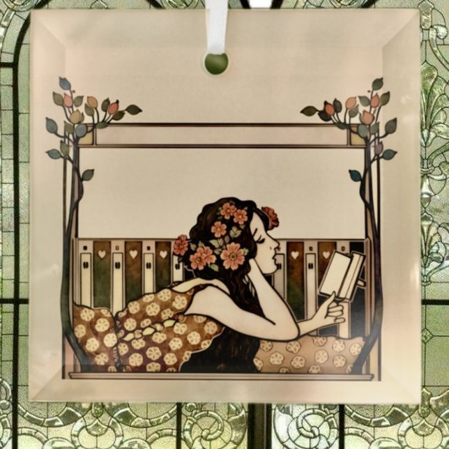 Jugendstil Vintage-Leser Ornament Aus Glas (Von Creator hochgeladen)