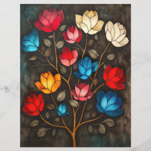 Jugendstil-Vintages Blumenbuch Hintergrund