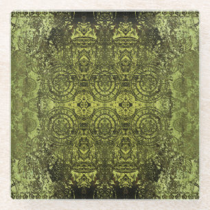 Jugendstil: Vintages Dekor. Glasuntersetzer
