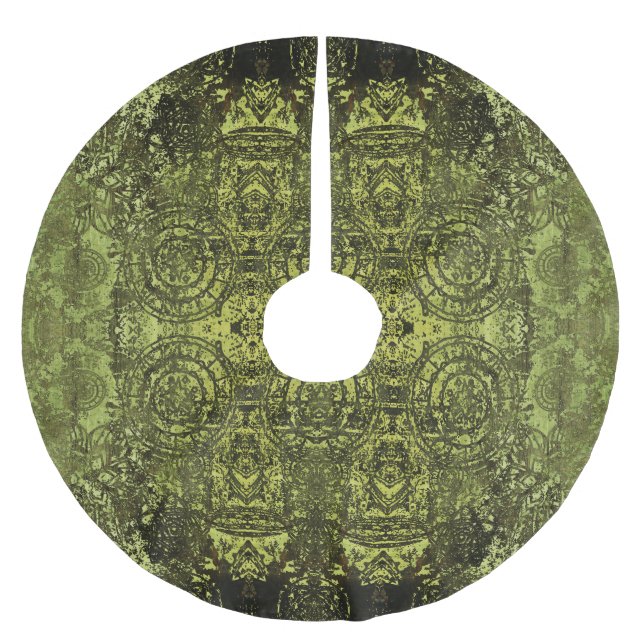 Jugendstil: Vintages Dekor. Polyester Weihnachtsbaumdecke (Vorderseite)