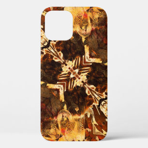 Jugendstil-Vintages, goldfarbenes und braunes pa Case-Mate iPhone Hülle