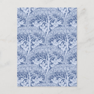 Jugendstil-Vögel und Bäume Muster-Postkarte Postkarte