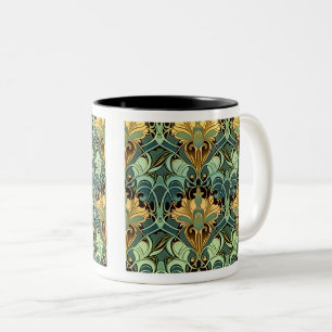 Jugendstil-Wallpaper Zweifarbig-Tasse, 330 ml Zweifarbige Tasse