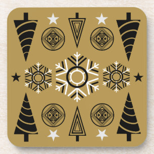 Jugendstil-Weihnachtsdekoration Getränkeuntersetzer