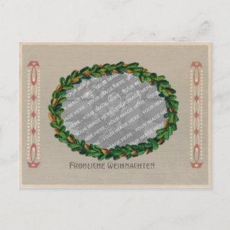 Jugendstil Weihnachtskarten-Foto-Rahmen - Feiertagspostkarte