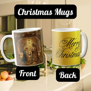 Jugendstil-Weihnachtskrippe Kaffeetasse