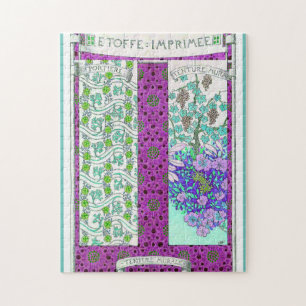 Jugendstil Weinreben florales vintage Papier co Puzzle