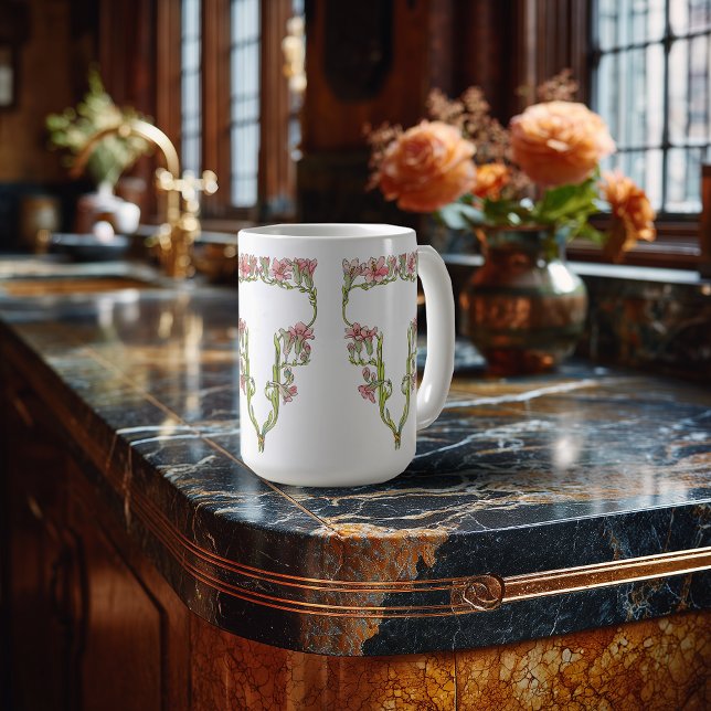 Jugendstil Whimsical Blooms Kaffeetasse (Von Creator hochgeladen)