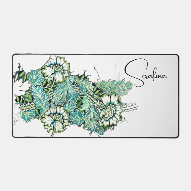 Jugendstil-William morris-Anenie Schreibtischunterlage (Vorderseite)