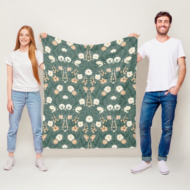 Jugendstil William-Morris Muster Fleecedecke (Beispiel)