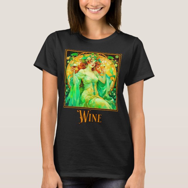 Jugendstil-Wine T-Shirt (Vorderseite)