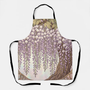 Jugendstil Wisteria Floral Goldrahmen Schürze