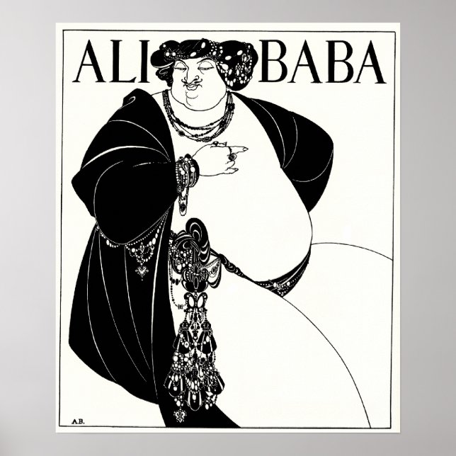 Jugendstilbild: Beardsley - Ali Baba Poster (Vorne)