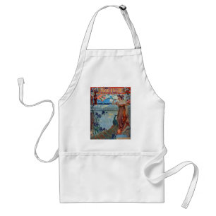 Jugendstildame mit Pfau Schürze