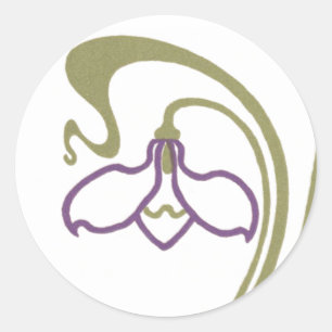 Jugendstilfest Runder Aufkleber