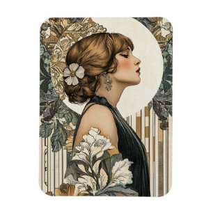 Jugendstilfrau Magnet