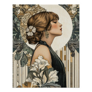Jugendstilfrau Poster