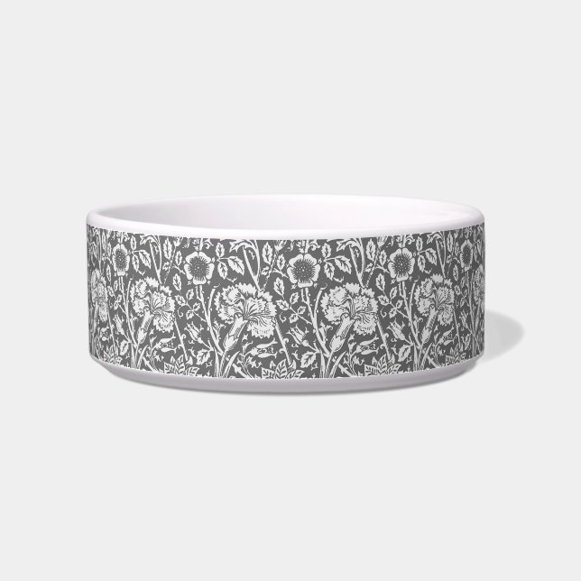 Jugendstilkarnation Damask, grau/grau Napf (Links)