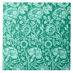 Jugendstilkarnation Damask, Türkis Fliese