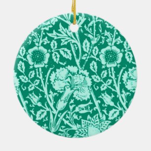Jugendstilkarnation Damask, Türkis Keramikornament