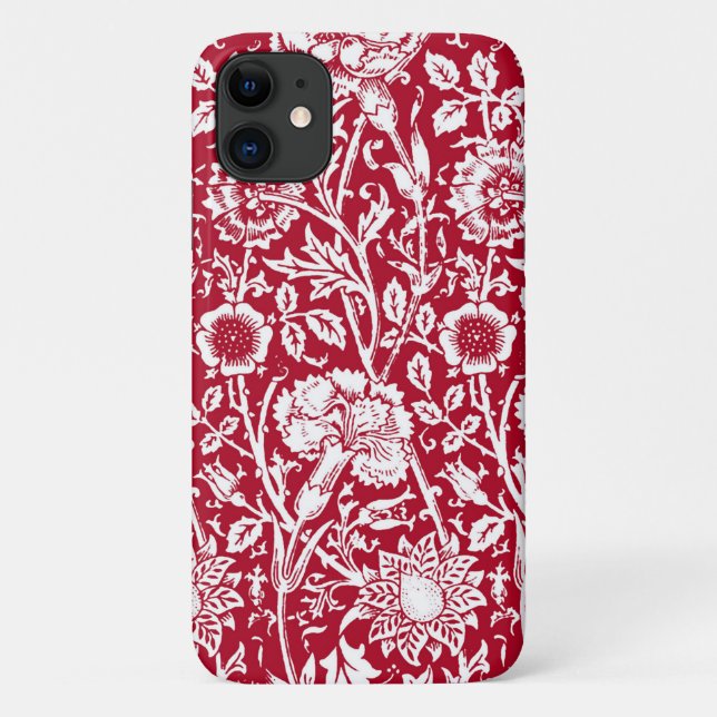 Jugendstilkarnation Damaskus, Rot und Weiß Case-Mate iPhone Hülle (Rückseite)
