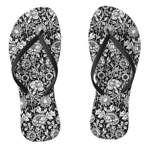 Jugendstilkarnation Damaskus, Schwarz und Weiß Flip Flops