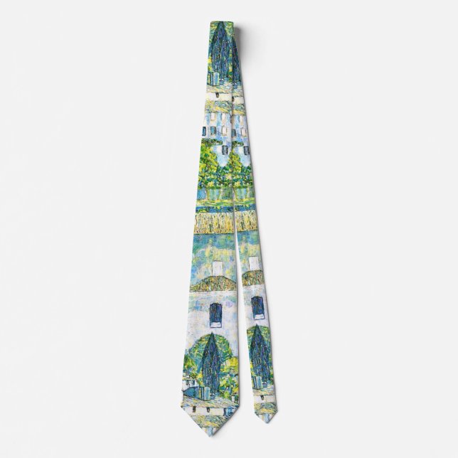 Jugendstilkirche Cassone von Gustav Klimt Krawatte (Vorderseite)