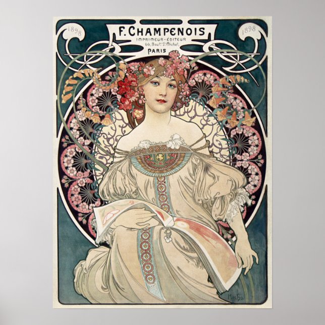 Jugendstilplakat Poster (Vorne)