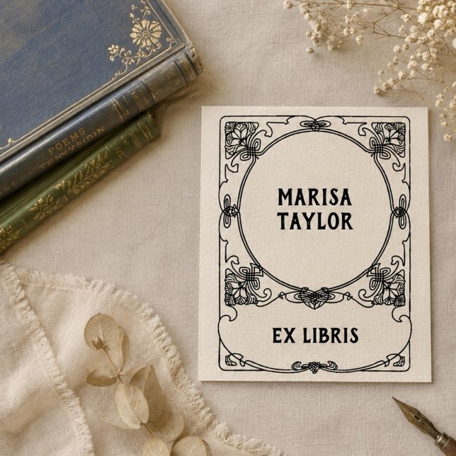 Jugendstilrahmen Exlibris Gummistempel (Von Creator hochgeladen)