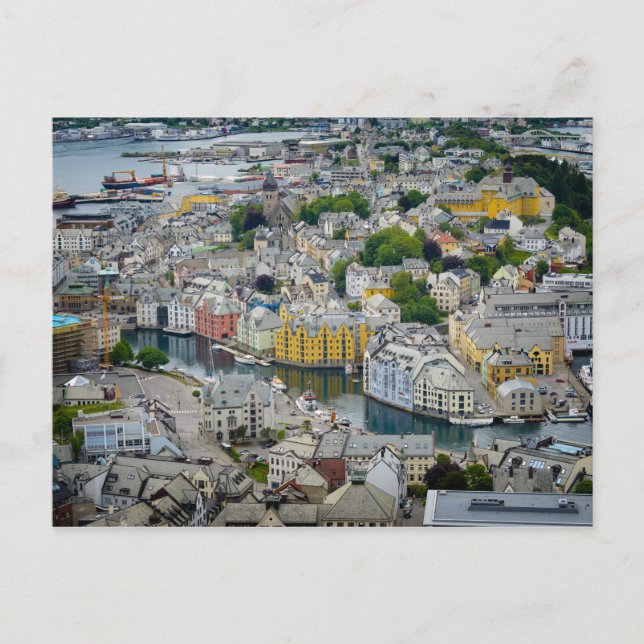Jugendstilstadt Alesund, Norwegen Postkarte (Vorderseite)