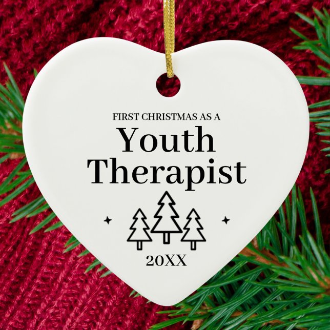 Jugendtherapeut New Job Weihnachten Keramik Ornament (Youth Therapist New Job Christmas Ceramic Ornament
)