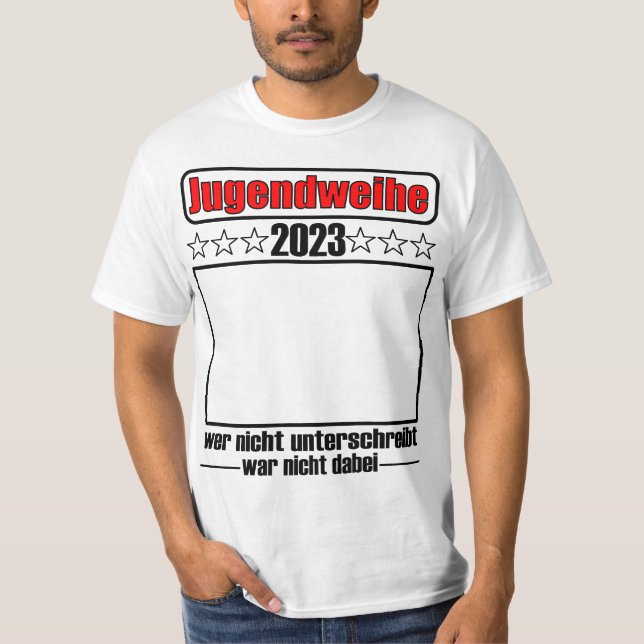 Jugendweihe 2023 zum unterschreiben T-Shirt (Vorderseite)
