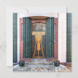 Jugenstil Door Feiertagskarte