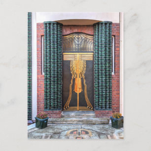 Jugenstil Door Feiertagspostkarte