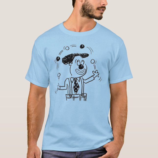 Juggler Juggling Balls in der Air Illustration T-Shirt (Vorderseite)