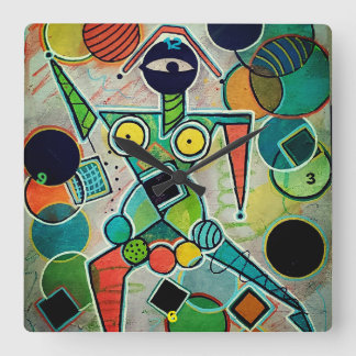 "Juggler" Wall Clock Quadratische Wanduhr