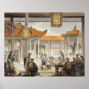 Jugglers Exhibition in the Court of a Mandarin's P Poster