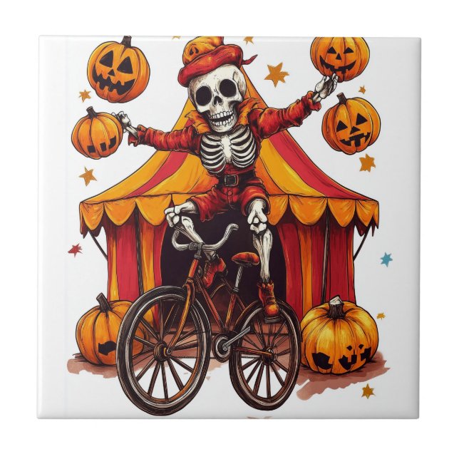 Juggling Bones � Hilariouser Zirkus-Schädel Fliese (Vorderseite)